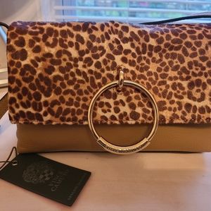 Vince Camuto leopard crossbody bag